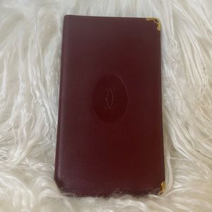 CARTIE; Length wallet, Mast Line Bordeaux leather, no call outs in A+ condition
